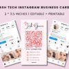 instagram business card for lash tech
