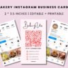 instagram business card for bakery