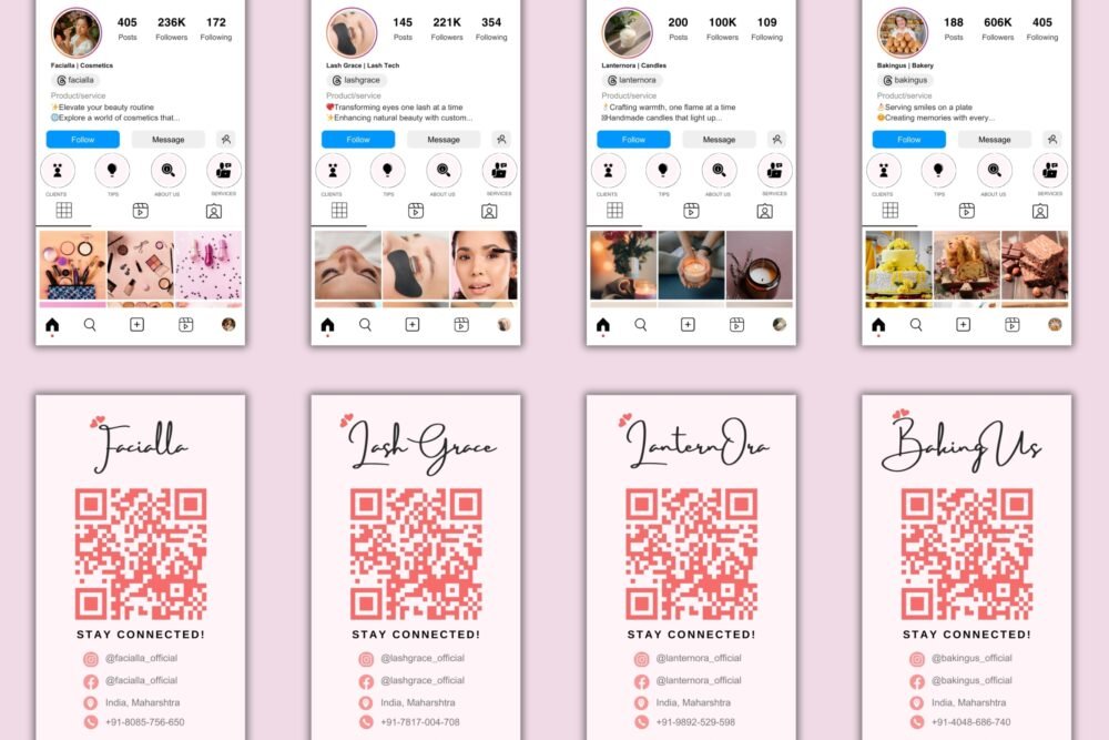 instagram business cards bundle